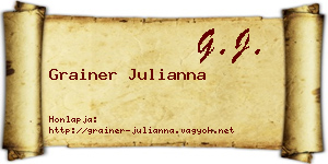 Grainer Julianna névjegykártya